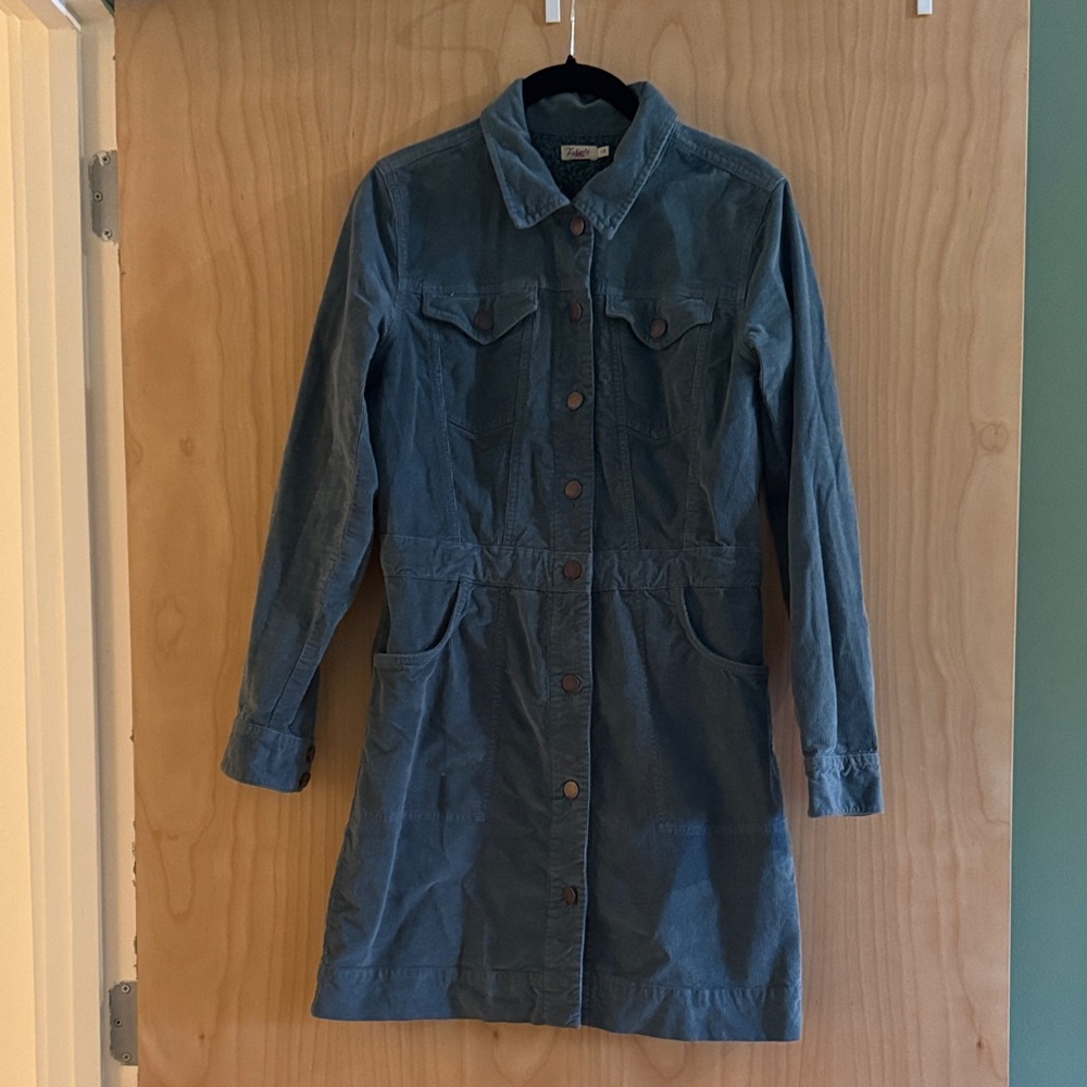 Faherty Blue Corduroy Dress